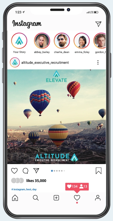 Altitude Instagram Elevate Phone Demo