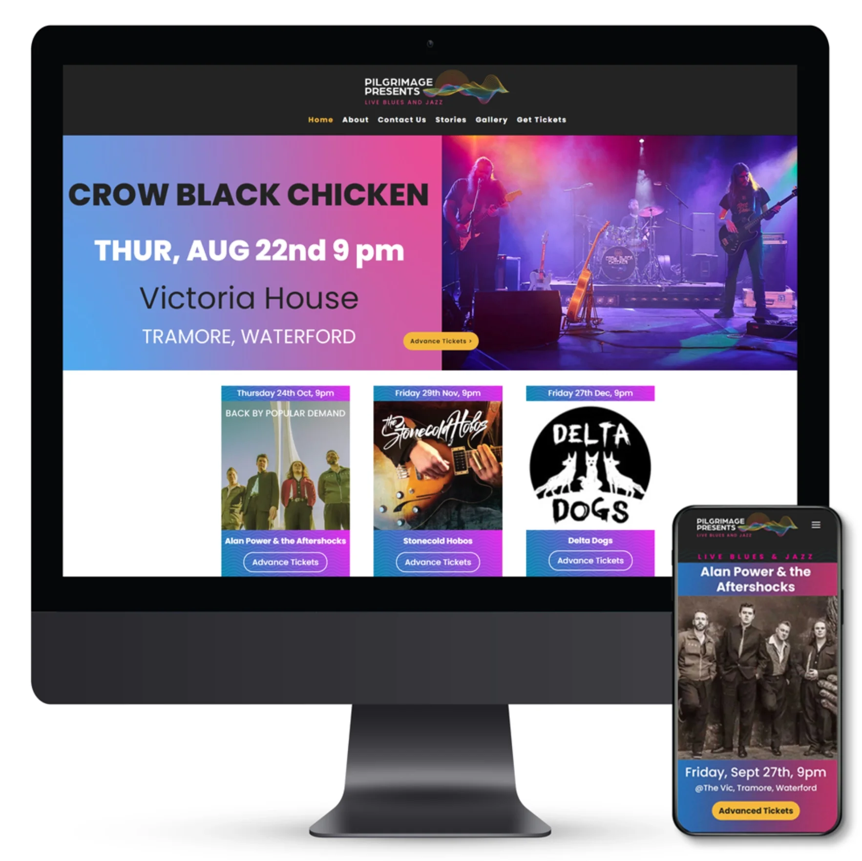 Pilgrimage Presents website concept