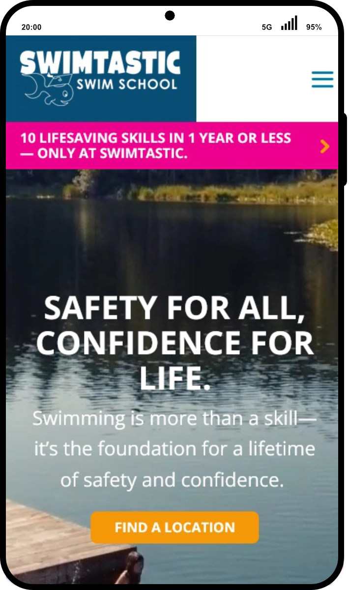 Swimtastic Mobile View