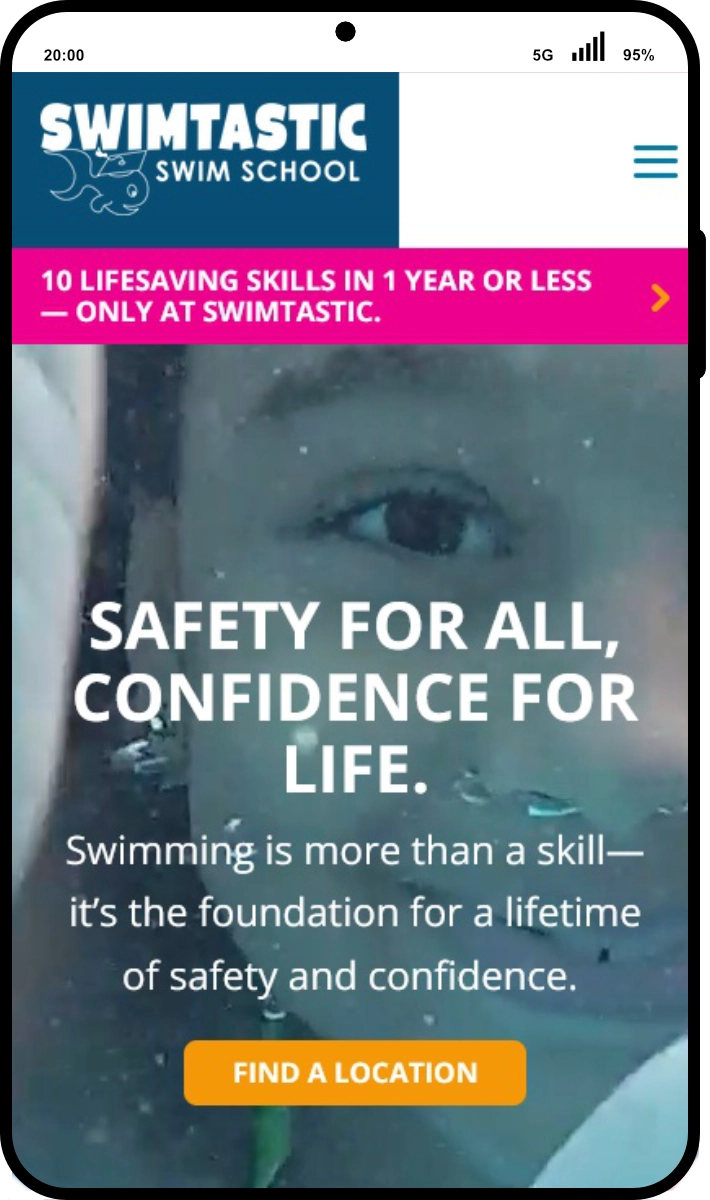 Swimtastic Mobile View