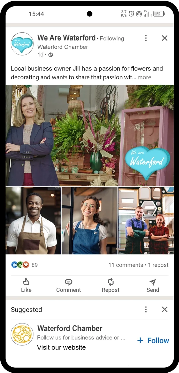 We Are Waterford LinkedIn campaign concept