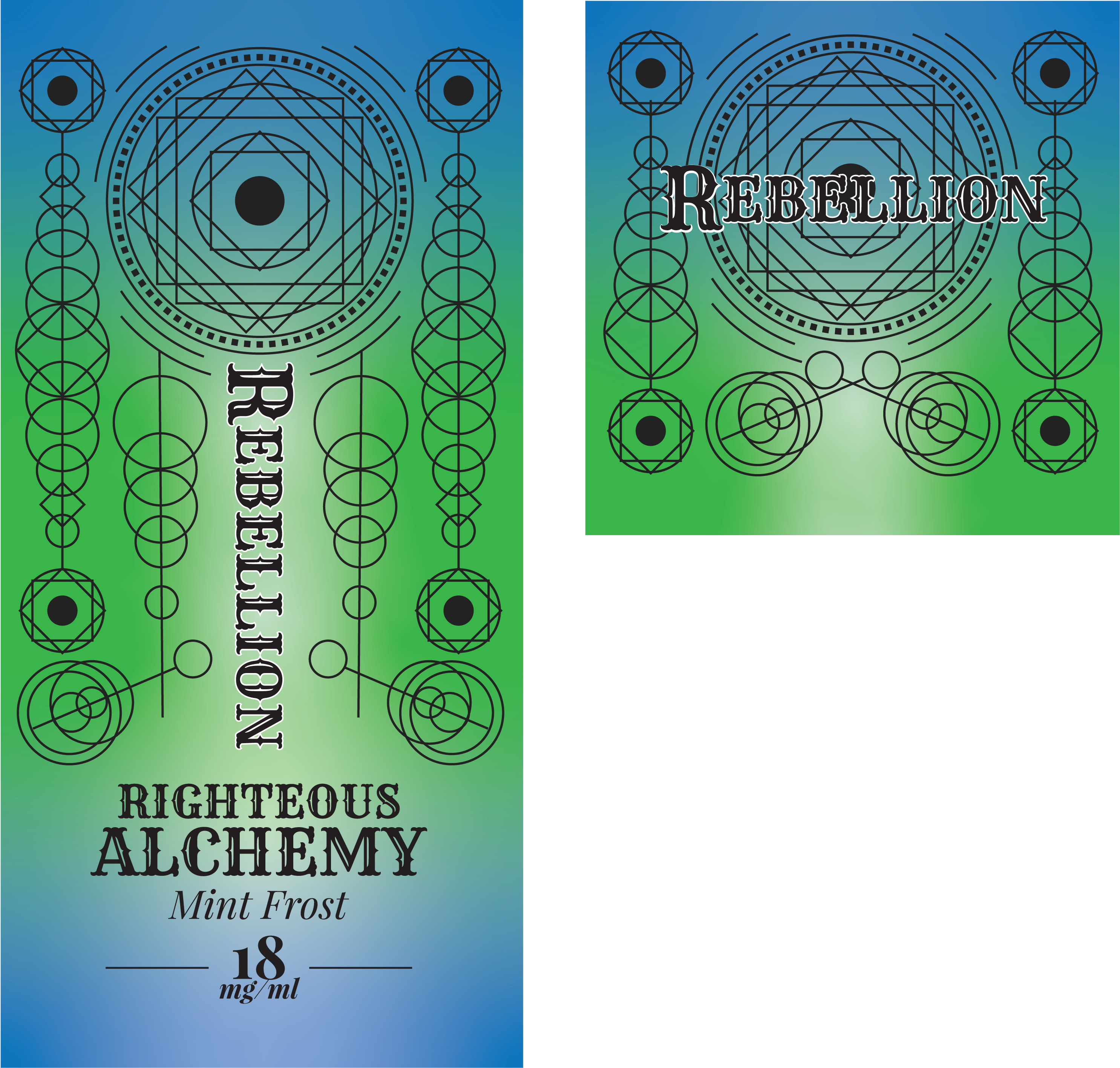 Image of the Alchemy Brand, front and side design view